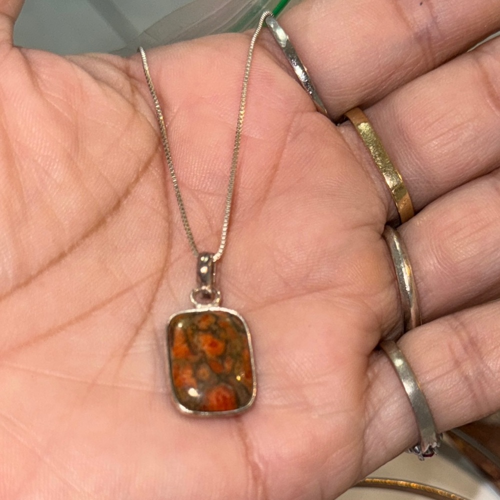 925 Sterling SilverStone Pendant Necklace